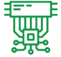 a green and black logo