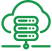 a green line drawing of a server